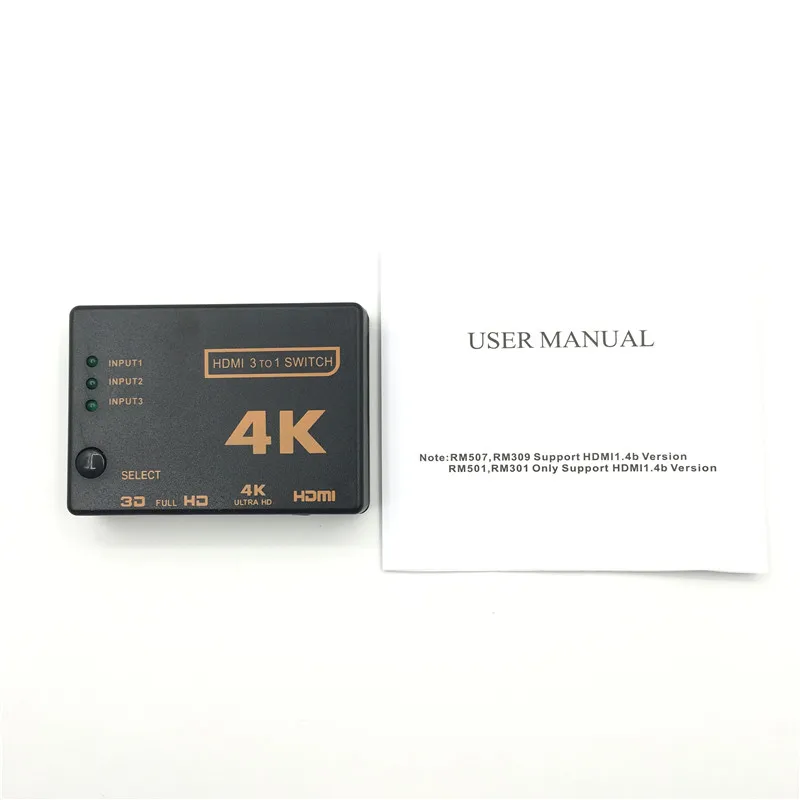 Мини 3 порта HDMI переключатель 1.4b 4k* 2k 3D Коммутатор HDMI сплиттер 3 в 1 выход порт концентратор для Xbox DVD HDTV для PS3 PS4 1080P