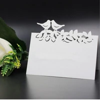 100pcslot cut out skeleton double birds wedding birthday party table name wine food guest seats place cards favor decoration