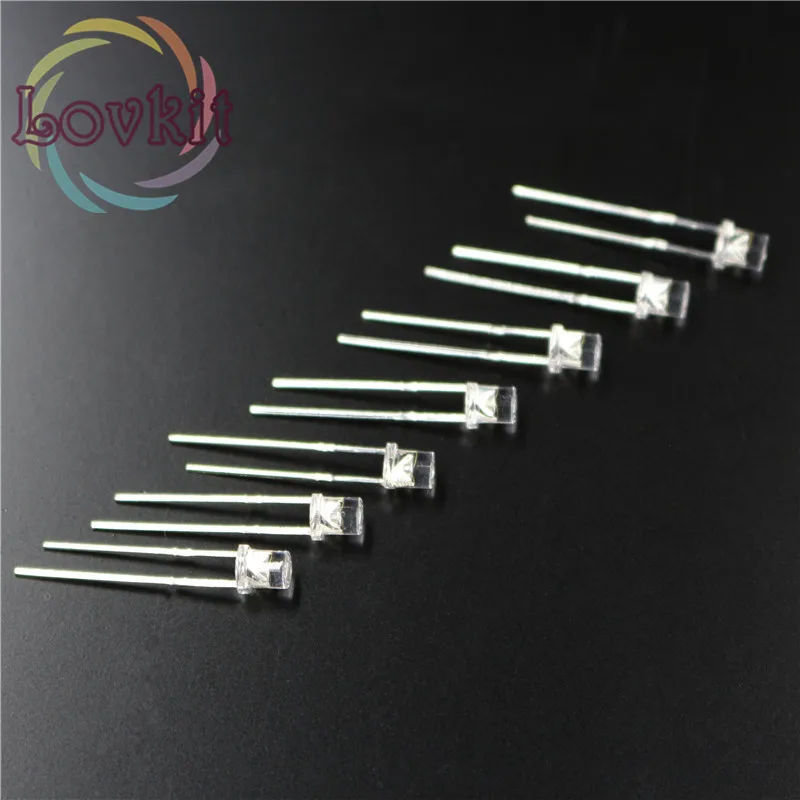 1000 шт./пакет высокое качество 3 мм с плоской вершиной зеленый светодиодный Urtal