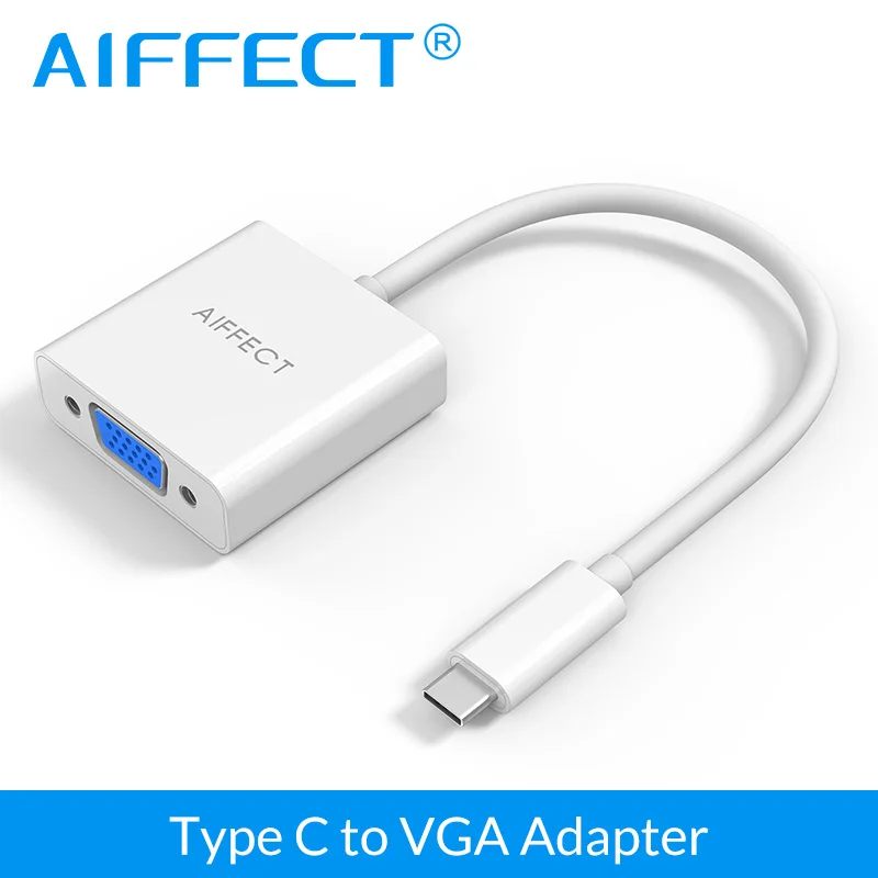 AIFFECT USB 3 1 Type C в VGA адаптер конвертер для Apple Macbook 12 дюймов и Google Chromebook Pixel Microsoft Lumia