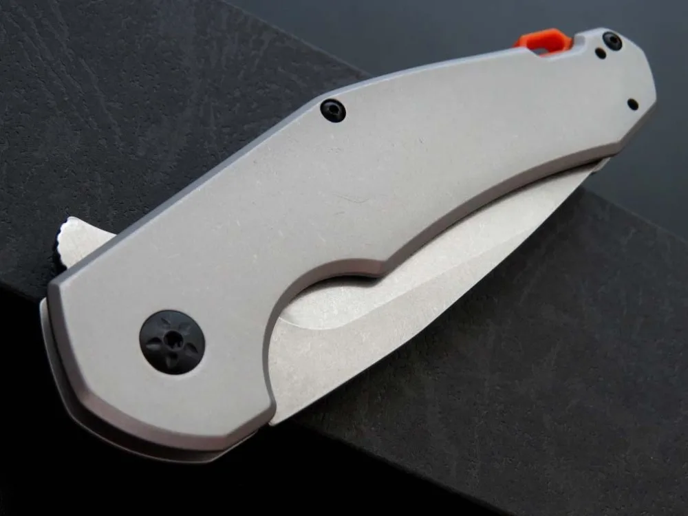 Eafengrow ZT0220 складной D2 лезвие+ стальная ручка титановое покрытие Флиппер нож Открытый Кемпинг Карманный EDC инструмент нож