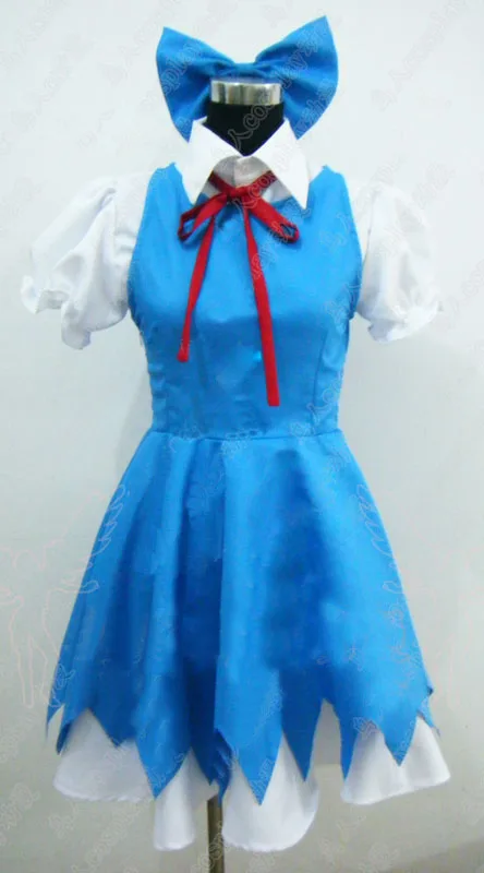 Костюм для косплея Touhou Project Cirno полный комплект платье индивидуальный пошив