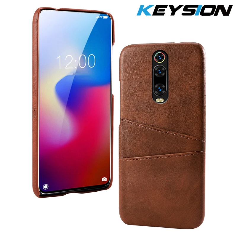 

KEYSION PU Leather Case for Xiaomi Redmi K20 Pro Mi 9T with Card Slots Protective PC Back Cover for Xiaomi 9T Pro for Redmi K20