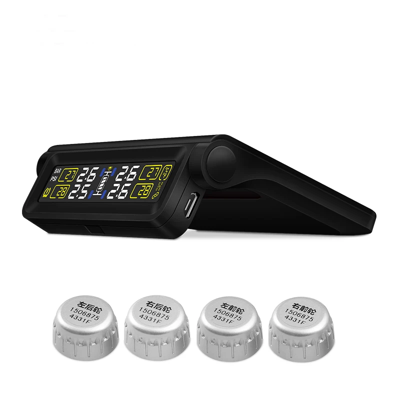 T680 WI Автомобильная TPMS система мониторинга давления в шинах Солнечная зарядка 4