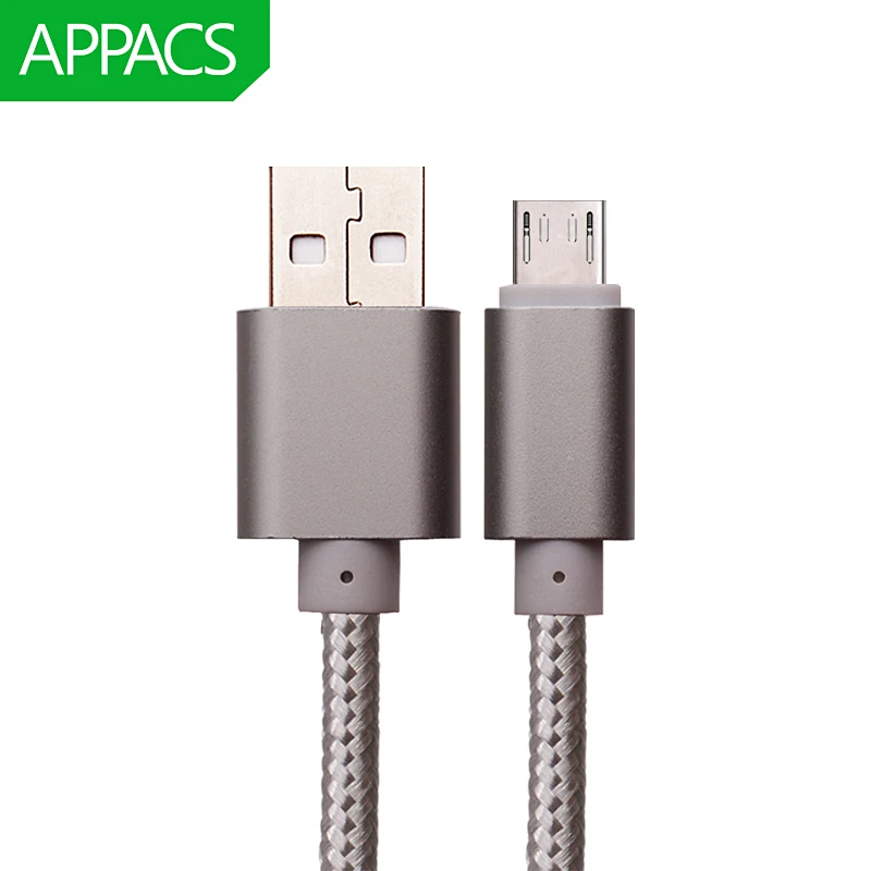 Кабель Micro USB APPACS 2.1A нейлоновый кабель для быстрой зарядки мобильного телефона