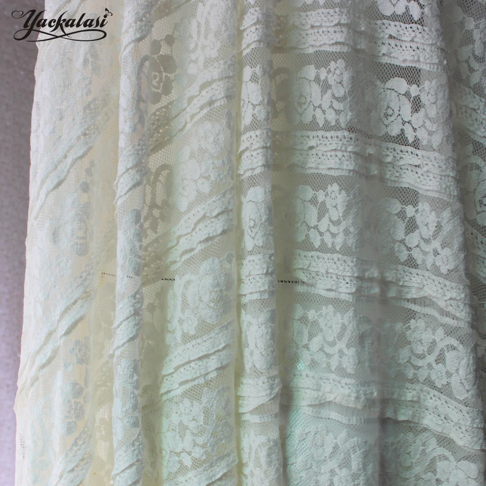 Из эластичной ткани с кружевом и оборками эластичная ткань для платья девочек