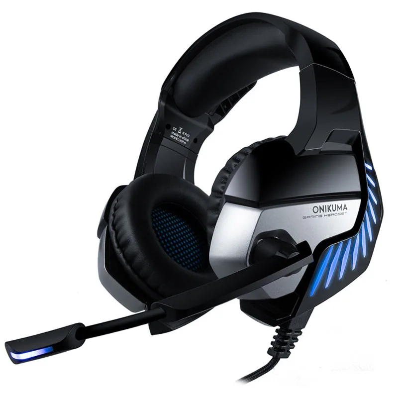 ONIKUMA K5Pro шлем PS4 игровая гарнитура PC Gamer бас наушники с микрофоном для Mac nintendo
