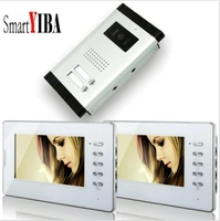 smartyiba 2 units night vision home security camera apartment intercom video door phone 7 monitors for 2 rooms