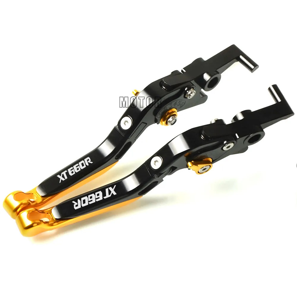 gold Для YAMAHA XT 660 R XT 660R XT660 R XT660R 2004- тормозной рычаг сцепления мотоцикла CNC Регулируемый складной рычаг - Цвет: gold
