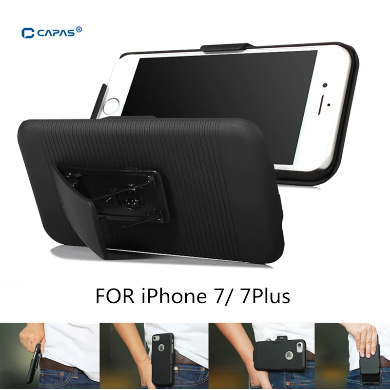 Чехол для iPhone 7 Plus с зажимом крепления на ремень чехол подставка кобура шарнирный