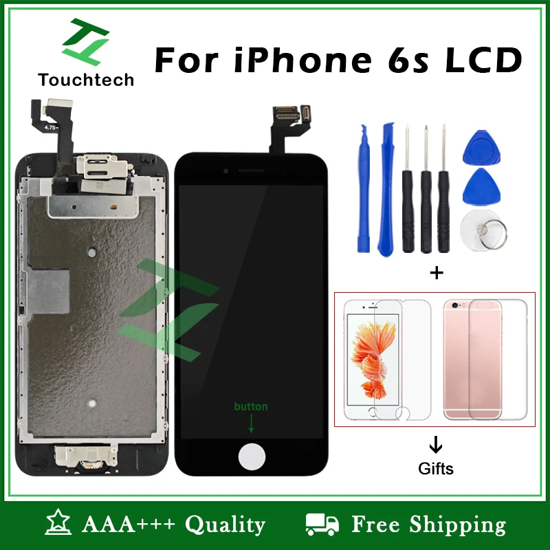 ЖК дисплей и сенсорный датчик в сборе для Pantalla iPhone 6s экран с дигитайзером