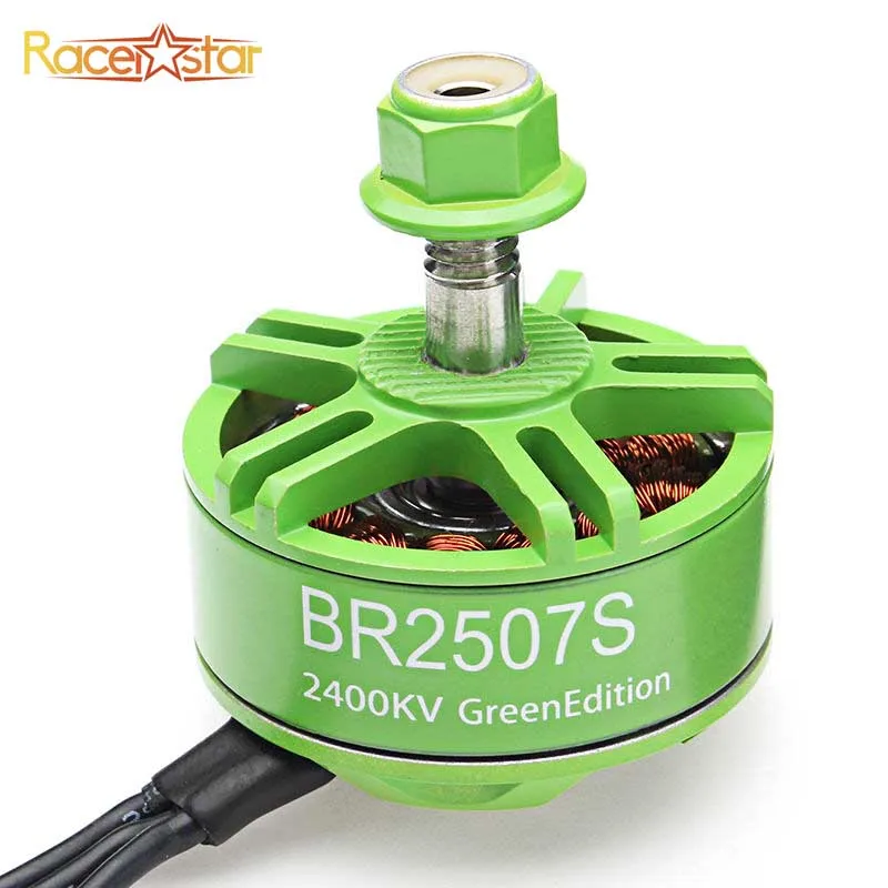 Бесщеточный двигатель Racerstar 2507 BR2507S Green Edition 1800KV 2400KV 2700KV 3-6S для моделей RC
