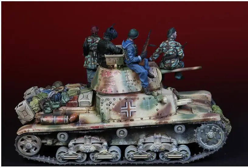 Новинка, в разобранном виде, 1/35 итальянская команда, Фигурки 4, без машинной смолы, набор, сделай сам, игрушки, Неокрашенная модель из смолы