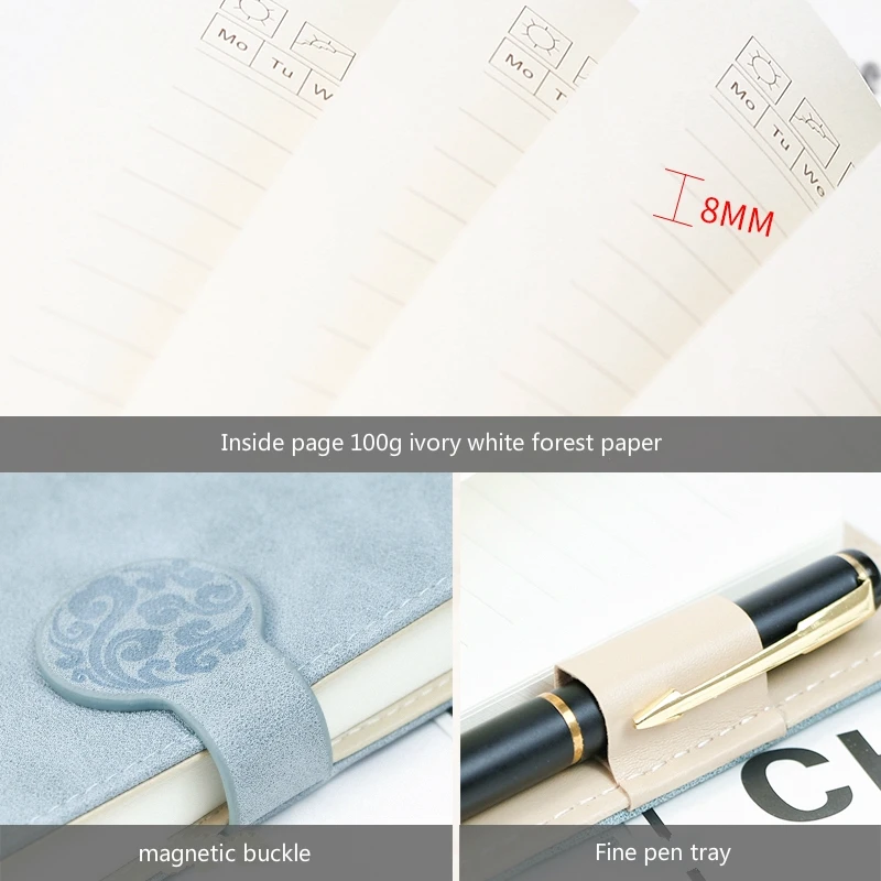 Деловой ноутбук офисный креативный канцелярский ретро кожаный Рабочий Женский