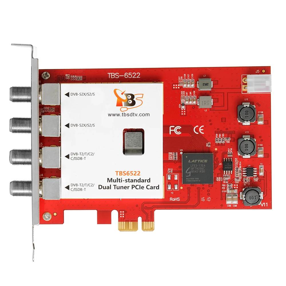 TBS6522 мульти стандартный двойной тюнер pci-e card Поддержка DVB-S2X/S2/S/T2/T/C2/ c/ISDB-T FTA ТВ