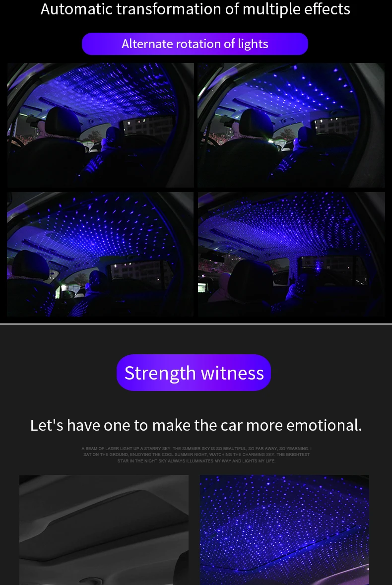 USB СВЕТОДИОДНЫЙ светильник на крышу автомобиля, Звездный светильник, атмосферная лампа, интерьерные декоративные аксессуары, RGB украшение, музыкальный звук, DJ, Рождественский, красочный