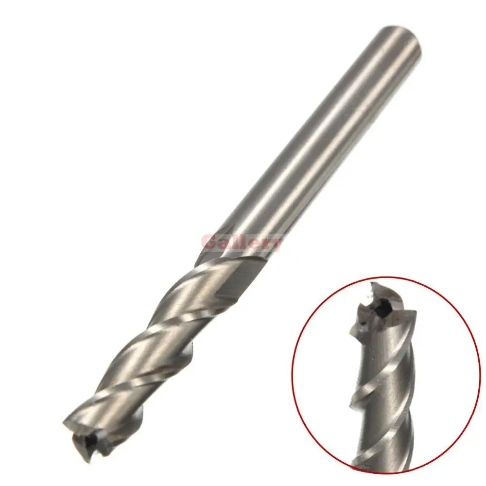 

New 10 Pcs Lot 6mm x 6mm 3 Flute HSS Aluminium End Mill Cutter Extended CNC Bit