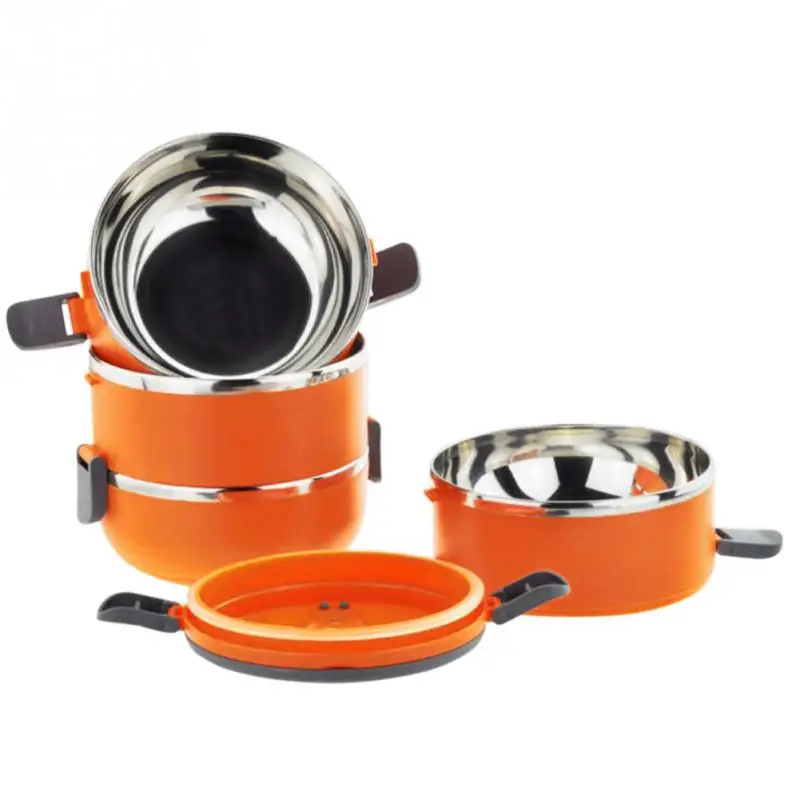Четыре Слоя Пищевой Контейнер Из Нержавеющей Стали Миски набор Тепловой