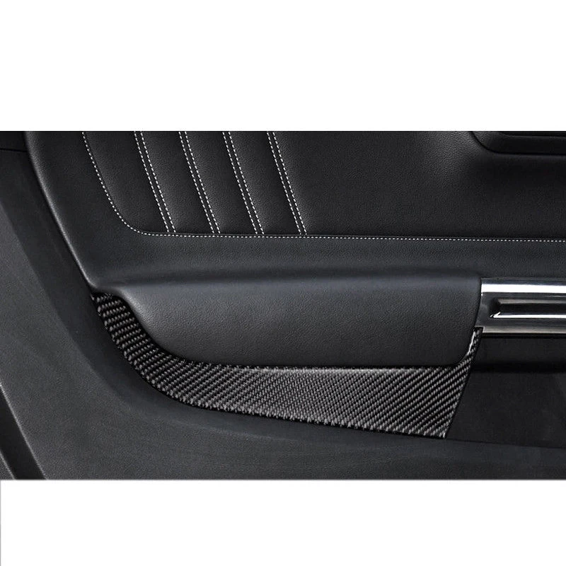 

DWCX 2pcs Carbon Fiber Interior Front Armrest Door Handle Panel Decorative Cover Trim Fit For Ford Mustang 2015-2018 Styling