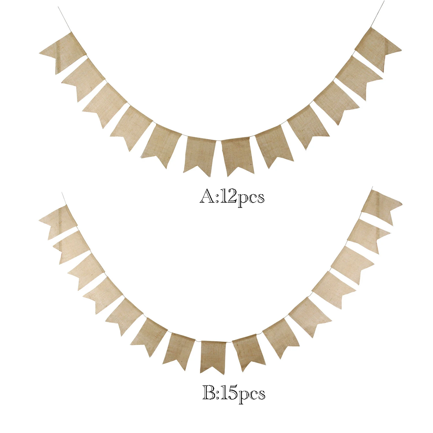 Джутовый льняной ласточкиный хвост и пентагональный баннер с регулируемым фоном