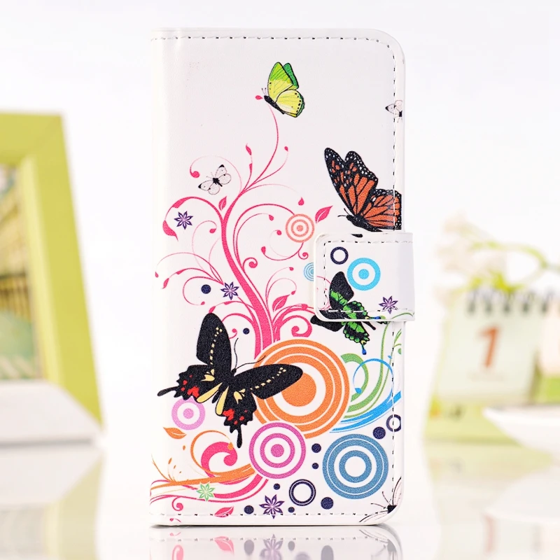 Для samsung Galaxy S3 S4 S5 мини S6 S7 EDGE PLUS NOTE 3 4 5 S7562 S7390 чехол для телефона Краски Флаг бабочка шаблон искусственная кожа откидная крышка