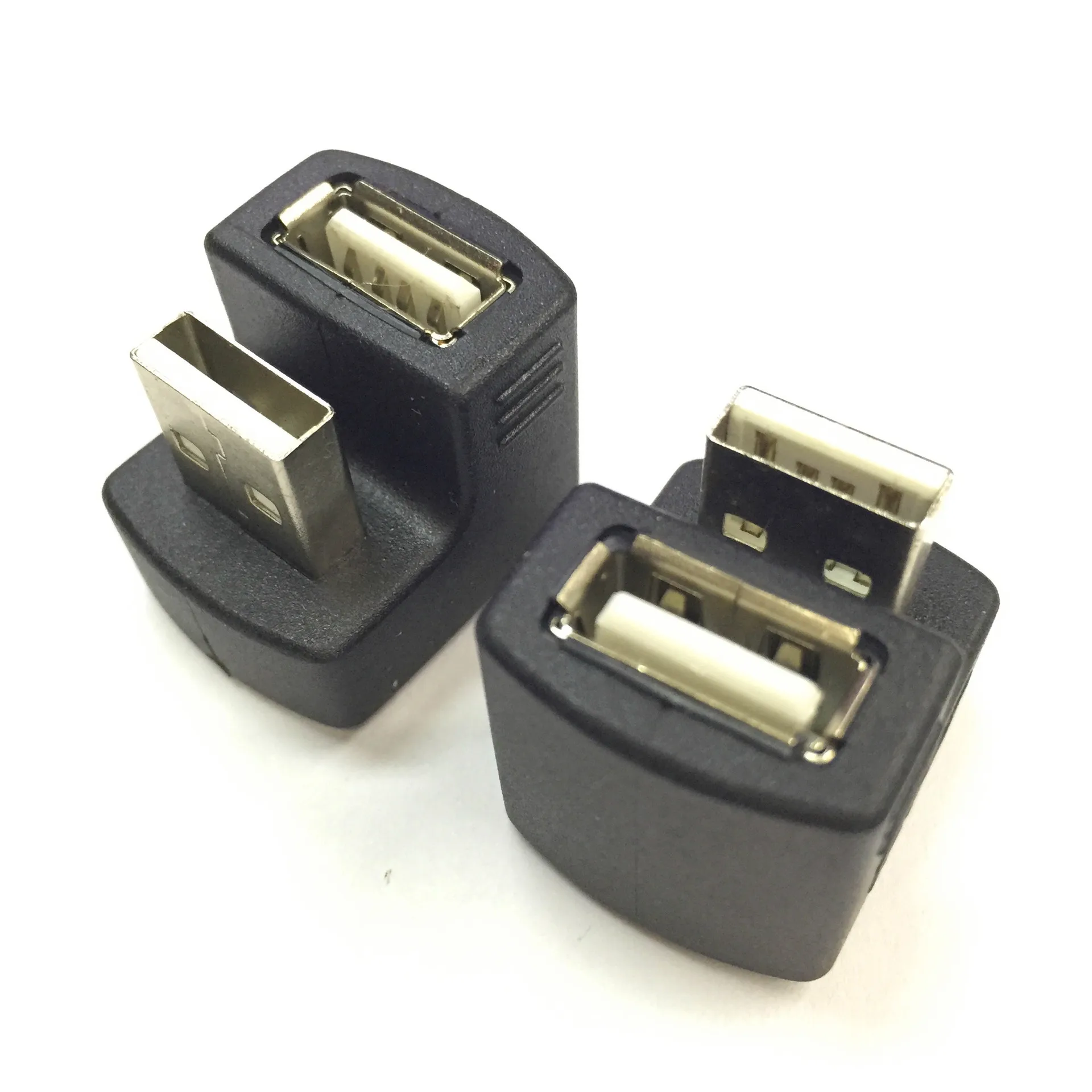 Новый правый угловой адаптер USB 2 0 удлинитель А Папа Мама 90 180 градусов черный|angle