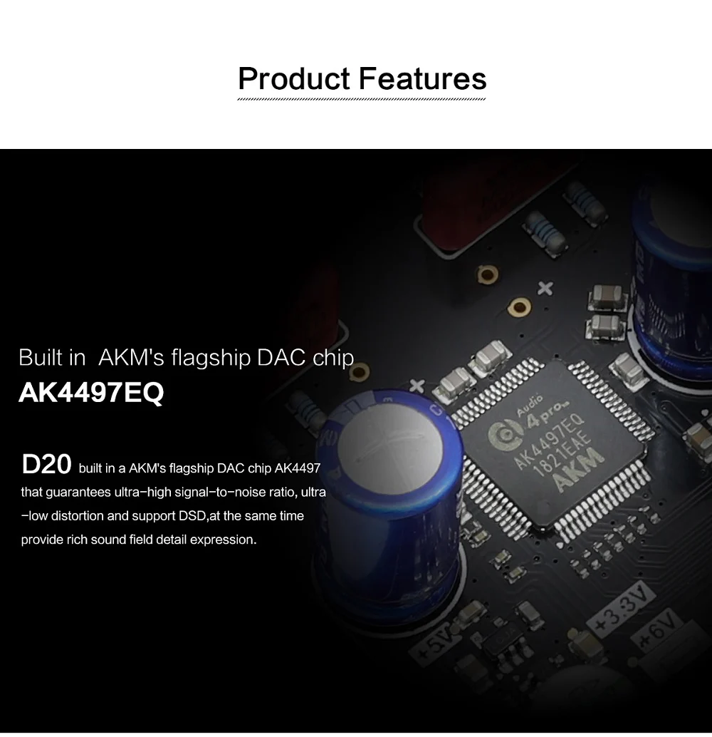 LOXJIE D20 Audio DAC Desktop Digital to Analog Converter& Headphone Amp Chip AK4497 Support 32bit/768kHz DSD512 OLED Display