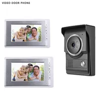 2017 7INCH Video door phone Intercom System TFT-LCD Color Screen two Monitor with one outdoor panel hd video DoorBell for villa