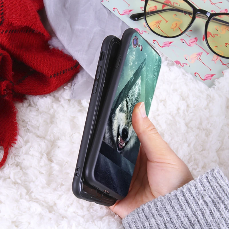 Tiger Leopard Phone Case for iphone7 8 Plus Luxury Soft Silicone Cover iPhone8 6 6s X XR XS Max TPU |