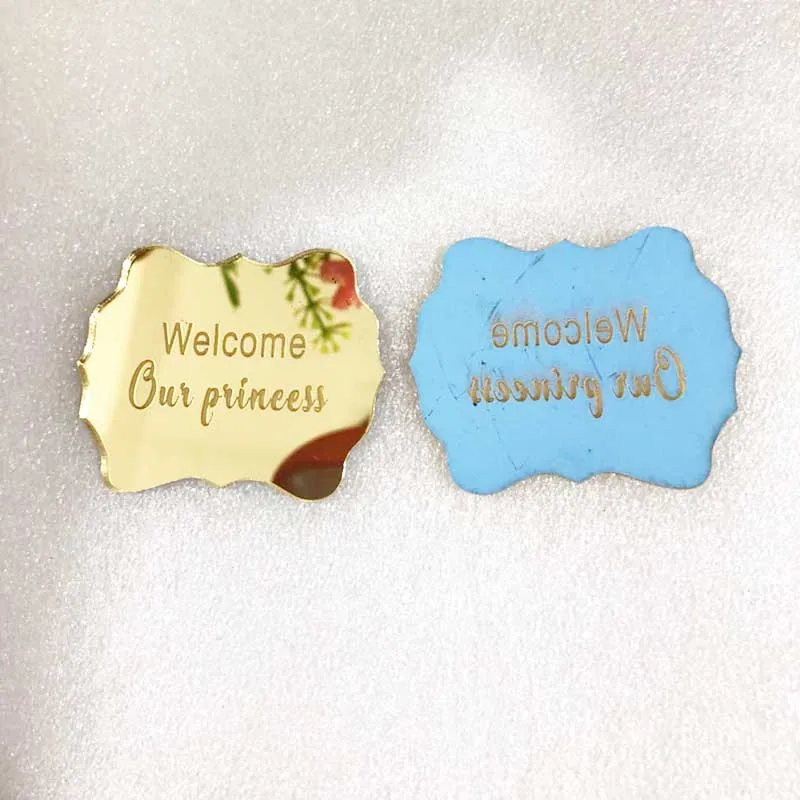 30 шт Персонализированные зеркальные золотые серебряные Свадебные сувениры