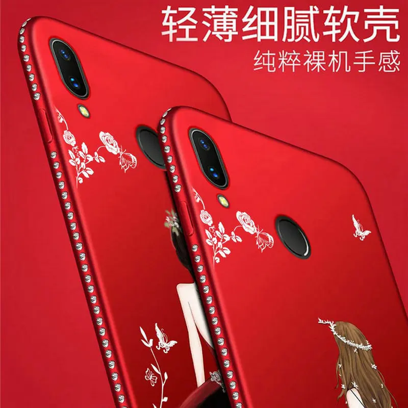 3D Блестящий бриллиантовый Мягкий чехол из ТПУ для Huawwei Nova 3i 3 4 Забавные милые