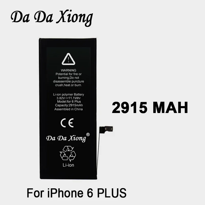 10 шт. оригинальный аккумулятор Da Xiong для iPhone 6 Plus 2915 мАч запасные батареи с