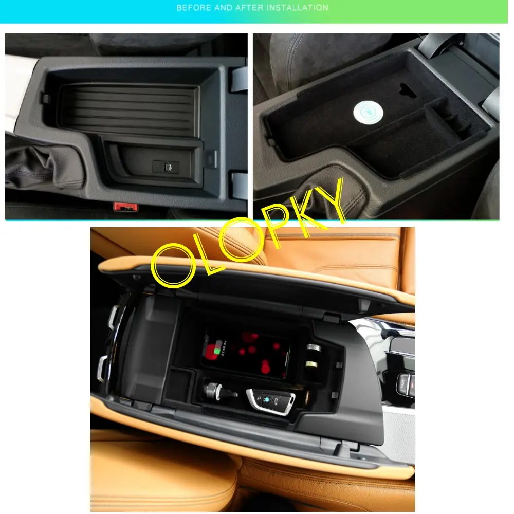 Olopky для BMW QI Беспроводной зарядное устройство Скрытая Беспроводное телефона