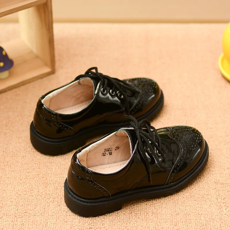 Мокасины из натуральной кожи для мальчиков и девочек туфли школы свадьбы