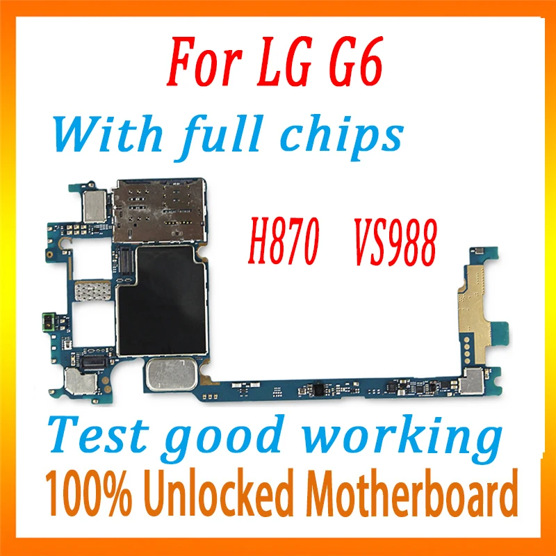 Оригинальная разблокированная материнская плата для LG G6 H870 VS988 материнская плата для LG G6 H870 VS988 с полными чипами, хорошо протестирована