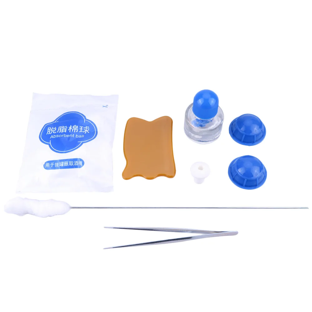 Стеклянные материалы для массажа 6 шт. терапии целлюлита вакуумные чашки