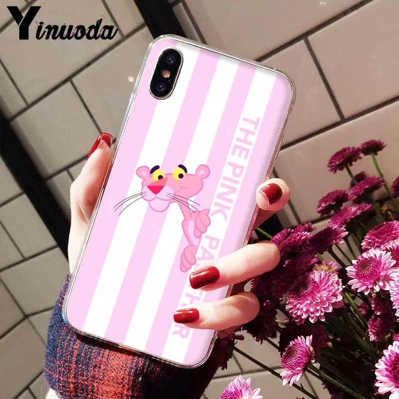 Yinuoda The Pink Panther DIY Luxury High-end Protector Case for Apple iPhone 8 7 6 6S Plus X XS MAX 5 5S SE XR Cover | Мобильные