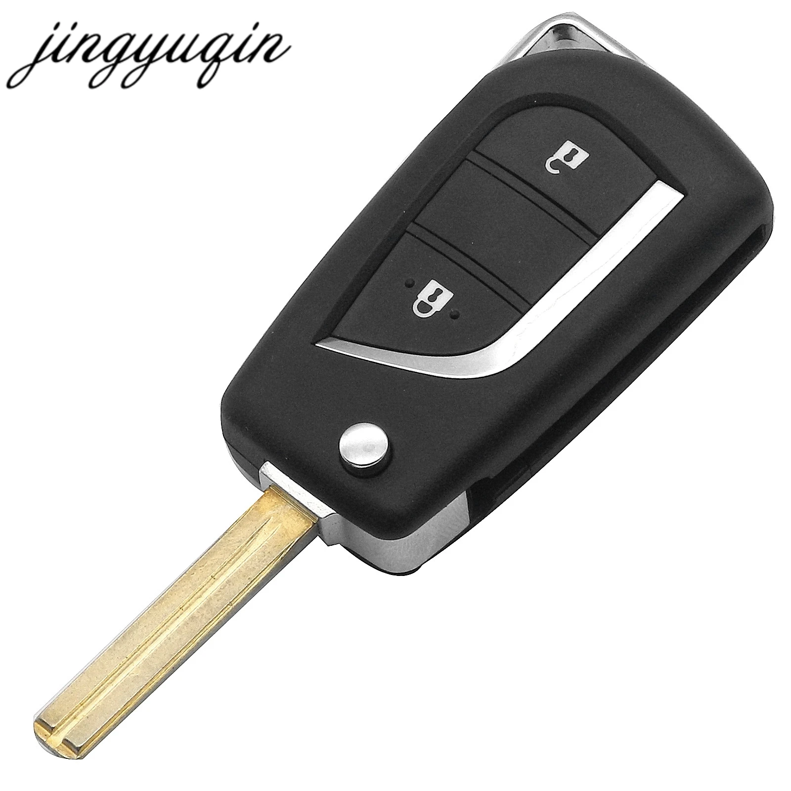 Jinyuqin 2/3 Кнопка флип складной дистанционный ключ оболочки для Toyota Lewin Camry eiz Highlander Corolla ключ чехол Toy48 Toy43