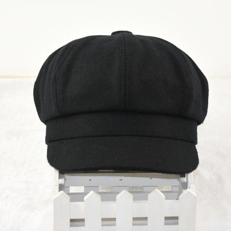 Женская кепка в восьмиугольном стиле Зимняя шерстяная Кепка художника большого