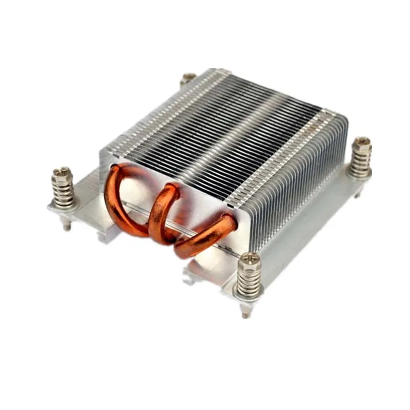 Радиатор ЦП 1U 1366 Pin x58, кулер ЦП из чистого алюминия с 3 медными трубками, пассивный радиатор сервера 1U