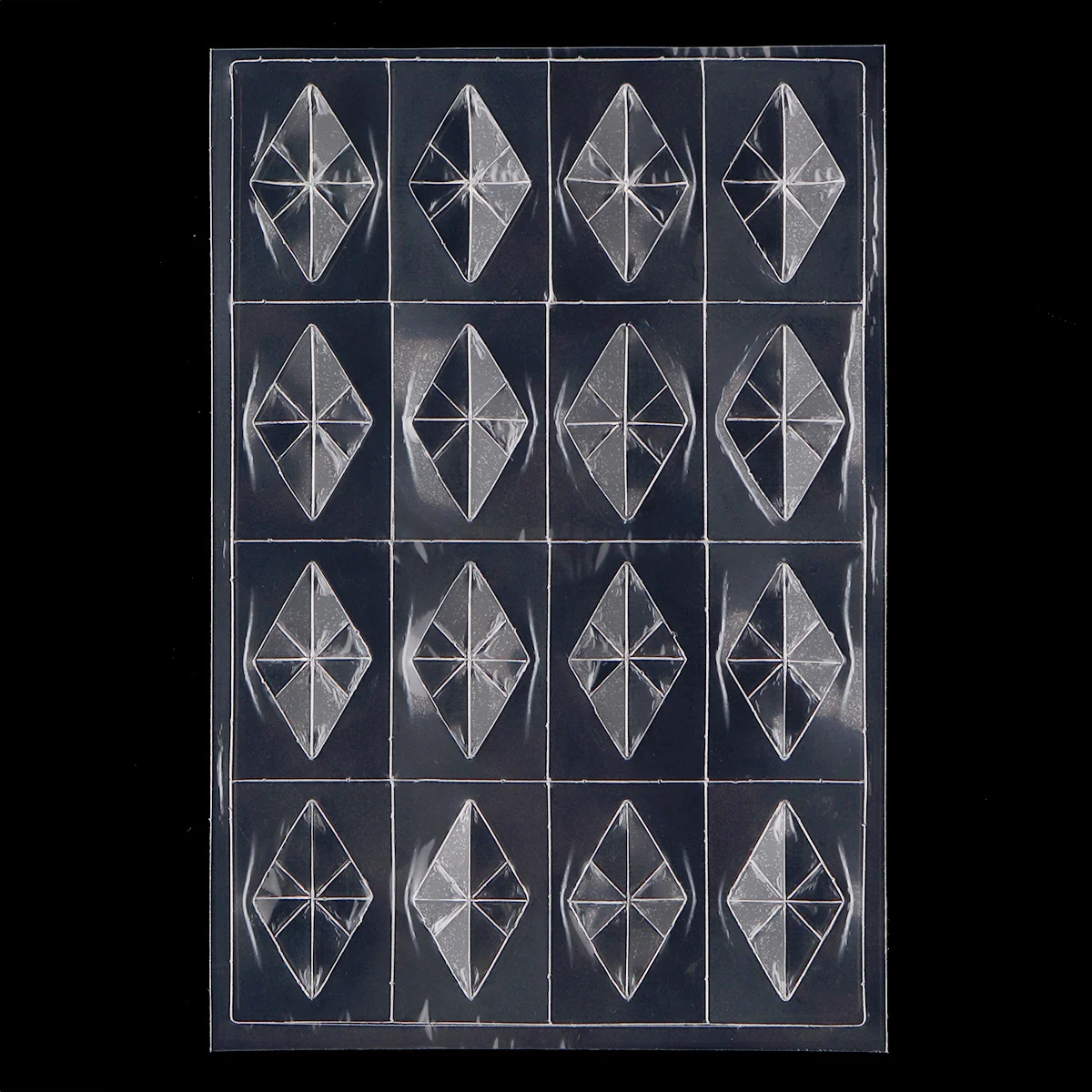 Trapezoid Monja 4 стиля прозрачные полые пластиковые наклейки для дизайна ногтей 3D DIY пластиковые формы для драгоценных камней руководство Типсы для маникюра инструмент - Цвет: Trapezoid