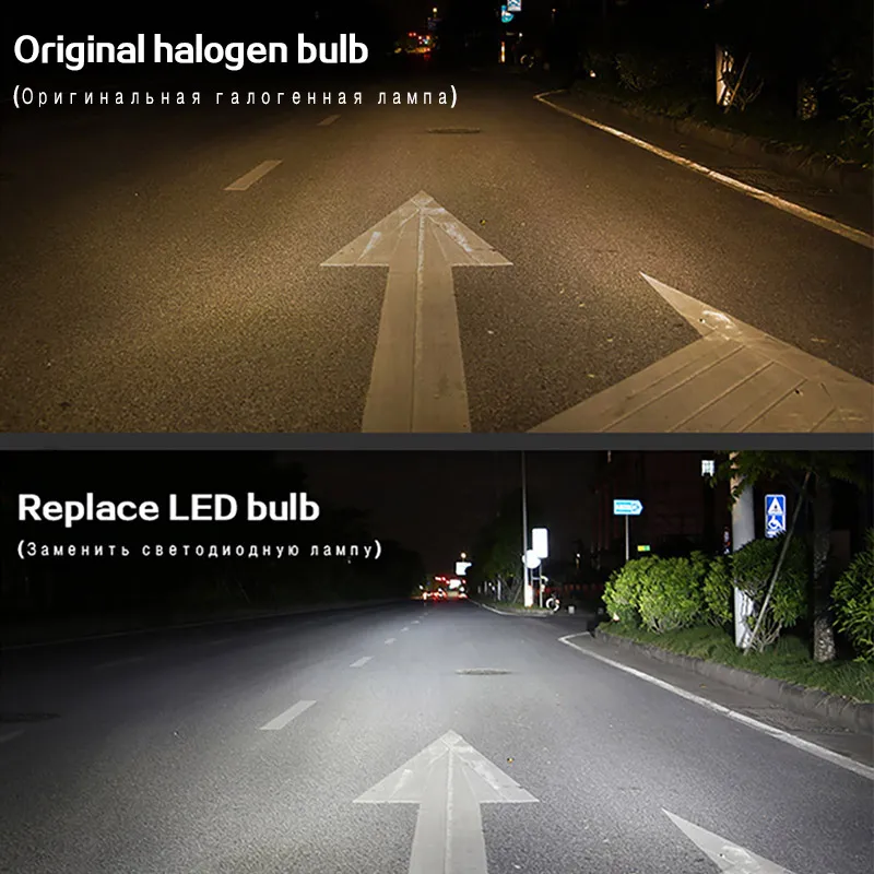 1 шт. автомобильная лампа H7 LED H4 Светодиодная H11 H8 H1 CSP фара противотуманная HB3 9005 9006