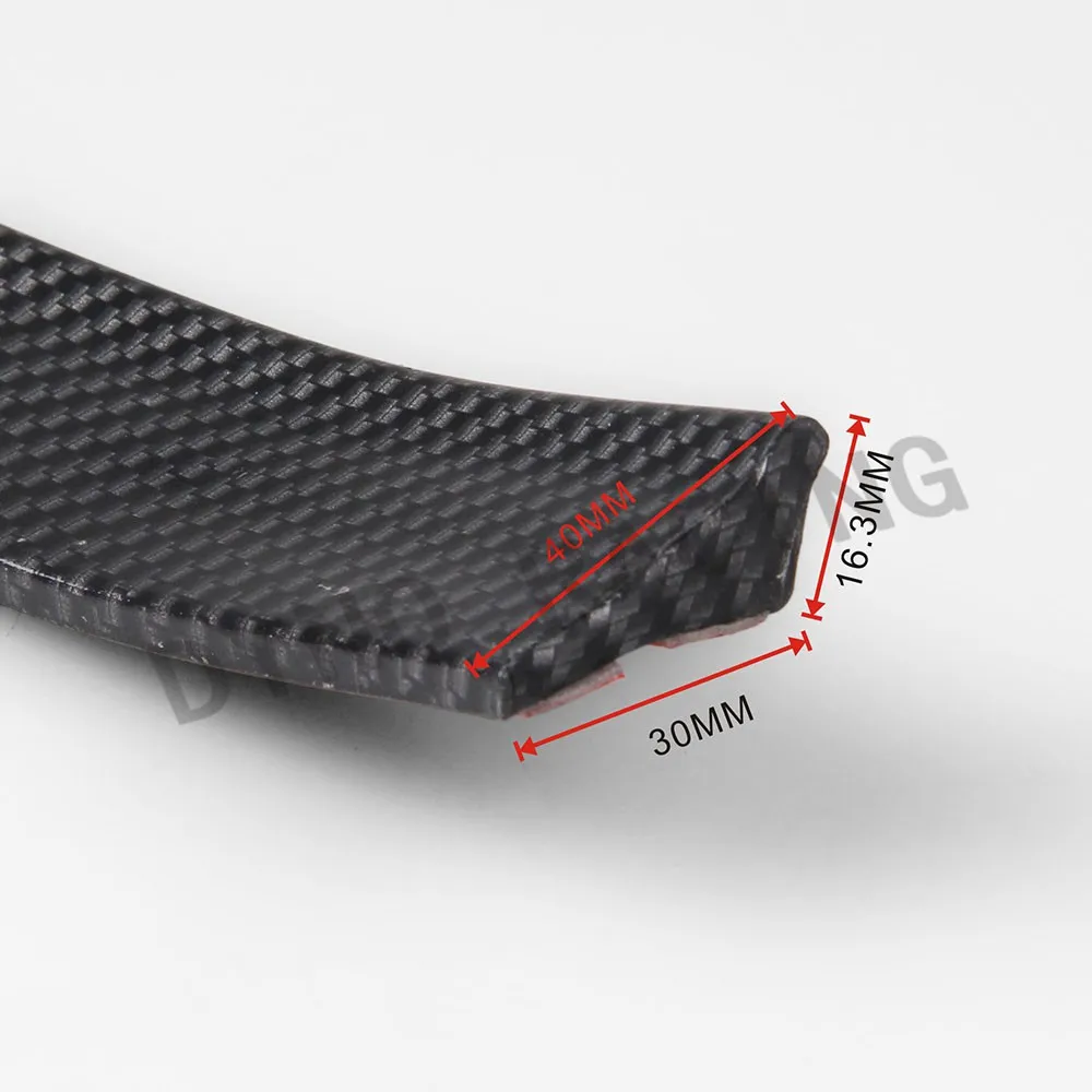 УГЛЕРОДНЫЙ волокнистый слой резины мягкий черный Задний автомобильный спойлер 40