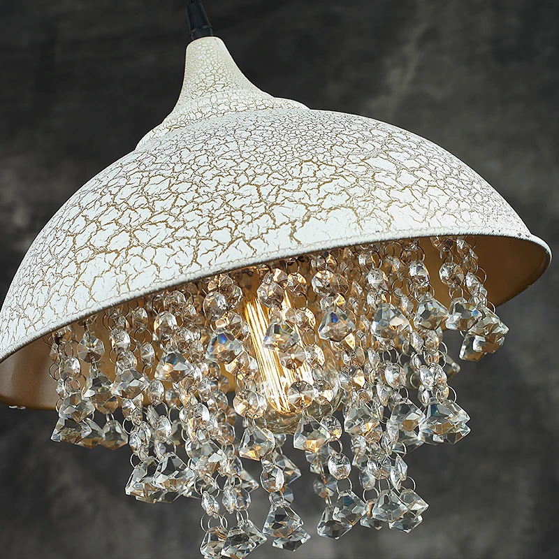 Примитивный марокканский стиль железный подвесной светильник с кристаллами и