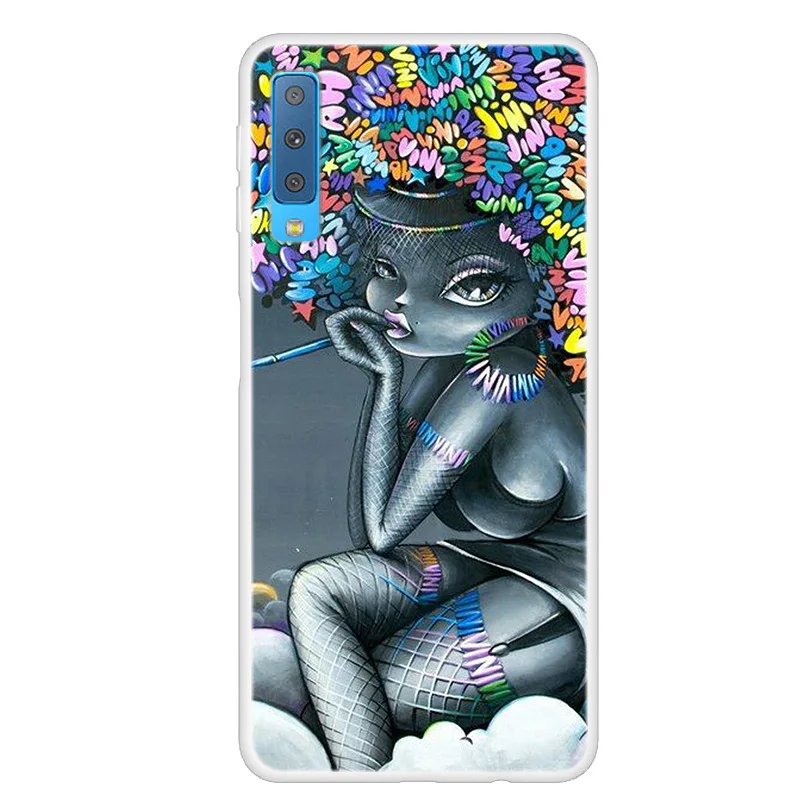 Чехол для Samsung Galaxy A7 2018 A750 Мягкая силиконовая задняя крышка SM-A750 ТПУ чехол