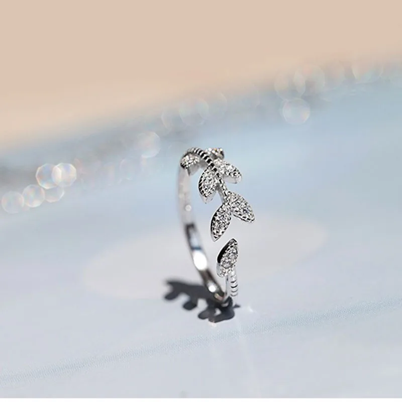 Модные Открытый регулируемый лист Кольца для Для женщин Красивые милые мини