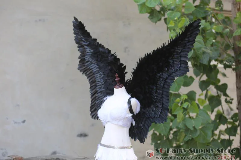 Новый высококачественный реквизит для косплея большой черный дьявол крылья