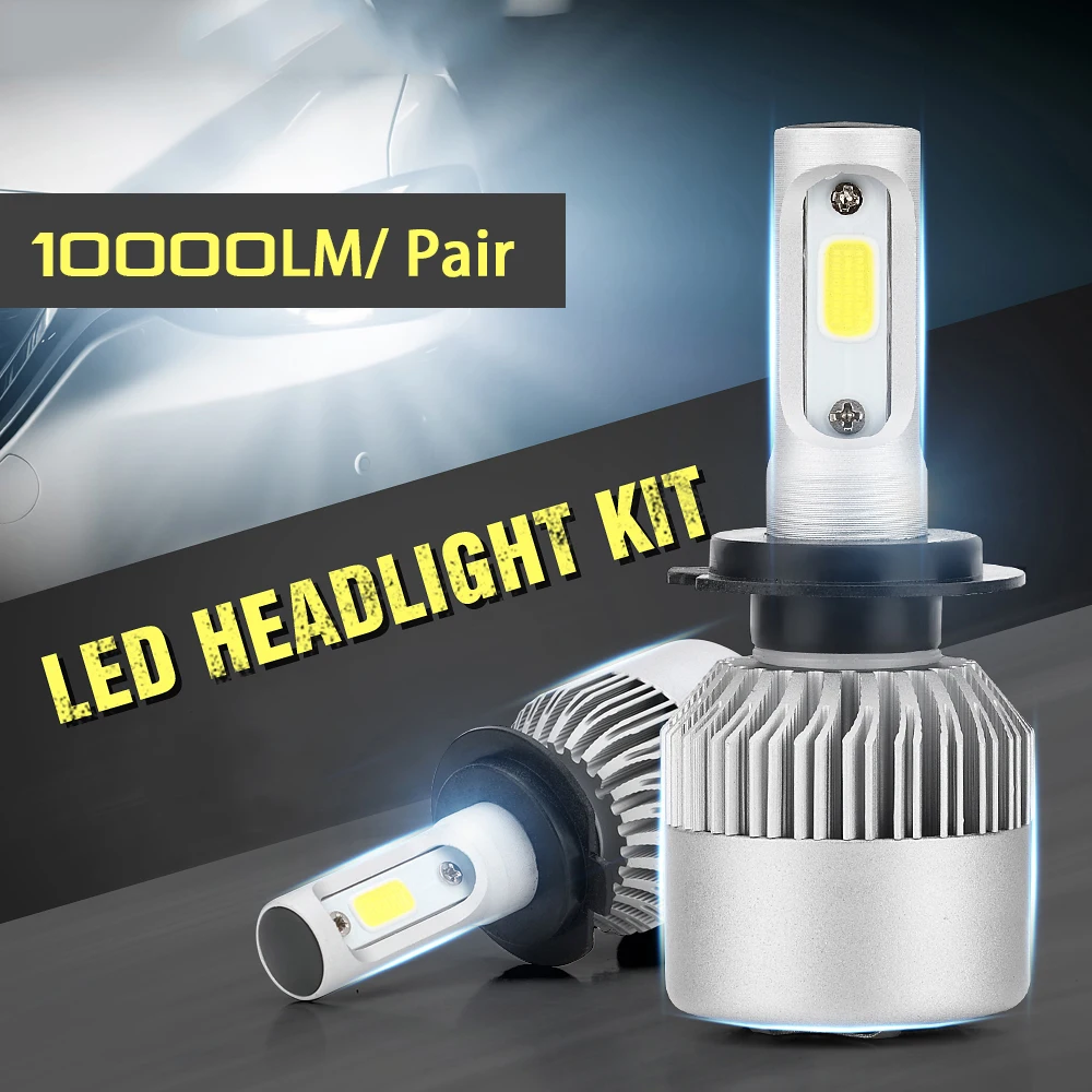 

Super bright S2 New LED Car Headlight with 3 Sides Light 10000LM Cree Lamp H1 H3 H4 H7 H11 H13 H27 9004 9005 9006 HB4 9007 HB5