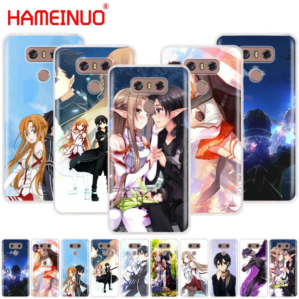 HAMEINUO Sword Art Online SAO японский аниме чехол для телефона LG G7 Q6 G6 MINI G5 K10 K4 K8 2017 2016 X POWER 2 V20