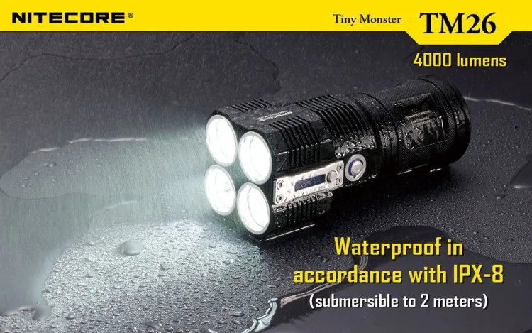 Заводская цена Nitecore TM26 4000 Lumnes O светодиодный фонарик портативный светодиодный прожектор с аккумулятором NBP52